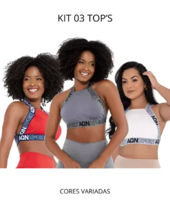 Kit Top Cropped Variados Multicolorido (3 Unidades)
